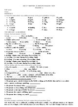 The 1st written 45-minute english test English 6
